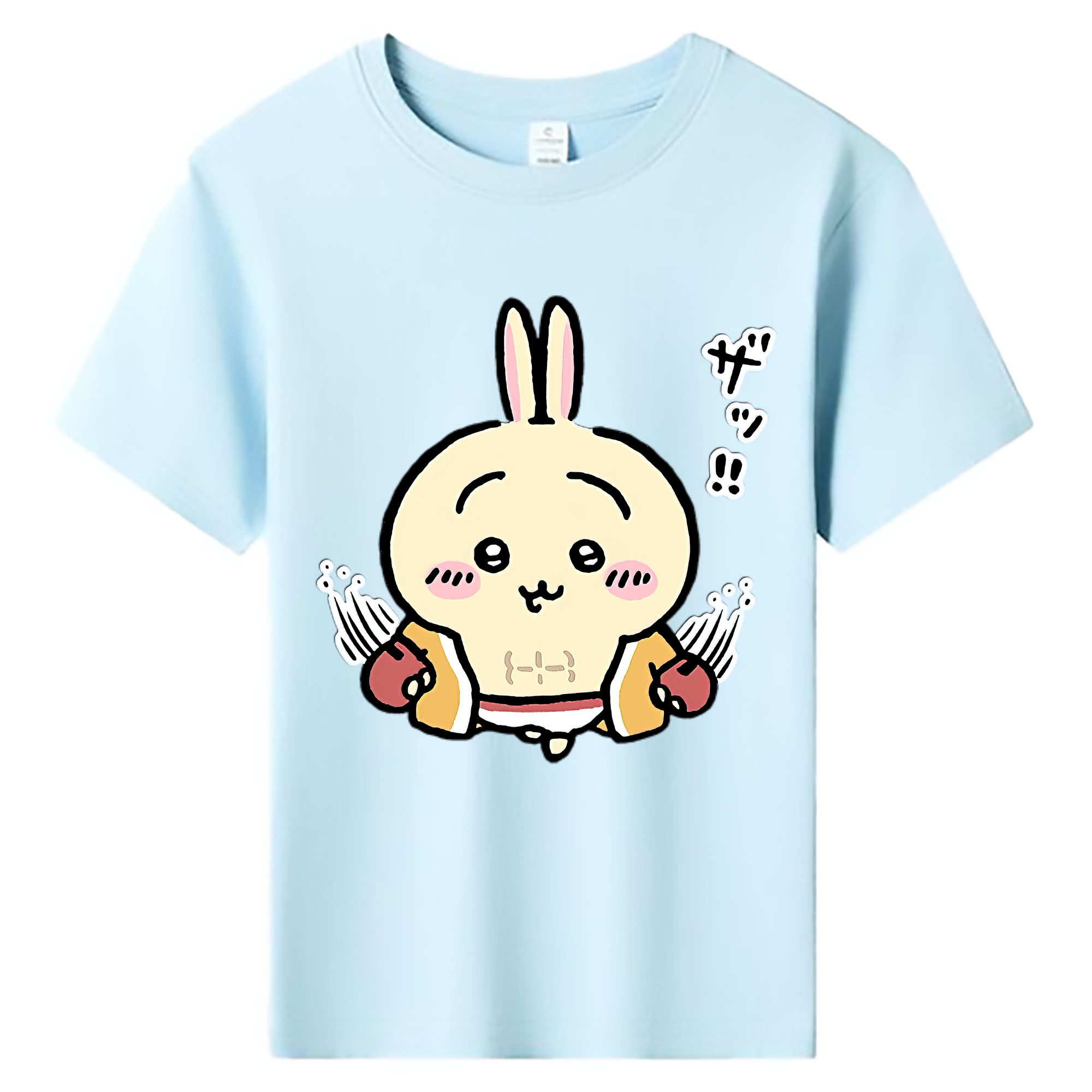 （画像用） ちいかわ うさぎ Chii-kawa usagi 綿100％キッズTシャツ（フロントプリント）